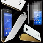 Ebeststar ® housse coque etui en pu cuir � rabat ultra fine (slim case) pour sony xperia e4g, e4g dual, ...