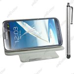 Ebeststar � housse coque etui pu cuir rotatif support rotation 360 + film + stylet pour samsung galaxy ...