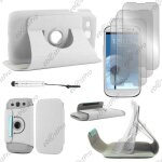 Ebeststar ® housse coque etui pu cuir rotatif avec support � rotation 360 pour samsung galaxy s3 i9300 ...