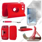 Ebeststar ® housse coque etui pu cuir rotatif avec support � rotation 360 pour samsung galaxy s3 i9300 ...