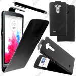 Ebeststar ® housse coque etui simili cuir a rabat vertical pour lg g3 d855, couleur noir + stylet + ...