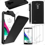 Ebeststar  housse coque etui simili cuir a rabat vertical pour lg g4 h815, g4 dual - lte, couleur noir ...