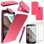 Ebeststar ® housse coque etui simili cuir � rabat vertical pour motorola nexus 6, nexus x, couleur rose ...