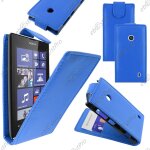 Ebeststar ® housse coque etui simili cuir a rabat vertical pour nokia lumia 520, couleur bleu + film ...