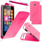Ebeststar ® housse coque etui simili cuir � rabat vertical pour nokia lumia 630, couleur rose + stylet ...
