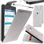 Ebeststar ® housse coque etui simili cuir � rabat vertical pour nokia lumia 735 730 dual, couleur blanc ...