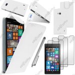 Ebeststar  housse coque etui simili cuir a rabat vertical pour nokia lumia 930, couleur blanc + stylet ...
