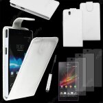 Ebeststar ® housse coque etui simili cuir a rabat vertical pour sony xperia z c6602, l36h, couleur blanc ... Ebeststar ® housse coque etui simili cuir a rabat vertical pour sony xperia z c6602, l36h, couleur blanc ...