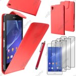 Ebeststar ® housse coque etui simili cuir a rabat vertical pour sony xperia z3 d6603, couleur rouge + ... Ebeststar ® housse coque etui simili cuir a rabat vertical pour sony xperia z3 d6603, couleur rouge + ...
