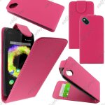 Ebeststar ® housse coque etui simili cuir a rabat vertical pour wiko sunset 2, couleur rose + 1 film ...
