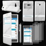 Ebeststar � housse coque etui smart view cover type s - view portefeuille livre pour nokia lumia 735 ...