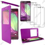 Ebeststar � housse coque etui smart view cover type s - view portefeuille livre pour samsung galaxy a3 ...