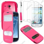 Ebeststar � housse coque etui smart view cover type s - view portefeuille livre pour samsung galaxy s3 ...