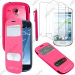 Ebeststar � housse coque etui smart view cover type s - view portefeuille livre pour samsung galaxy s3 ...
