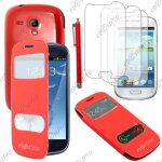 Ebeststar � housse coque etui smart view cover type s - view portefeuille livre pour samsung galaxy s3 ...