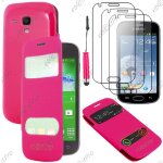 Ebeststar � housse coque etui smart view cover type s - view portefeuille livre pour samsung galaxy trend ...