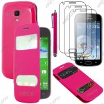 Ebeststar � housse coque etui smart view cover type s - view portefeuille livre pour samsung galaxy trend ...