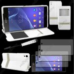 Ebeststar � housse coque etui smart view cover type s - view portefeuille livre pour sony xperia z2 d6502, ...