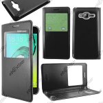 Ebeststar ® housse coque etui style view portefeuille pour samsung galaxy j3 sm - j300f, couleur noir ...