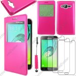 Ebeststar � housse coque etui style view portefeuille pour samsung galaxy j3 sm - j300f, couleur rose ...