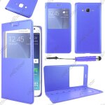 Ebeststar ® housse coque etui style view portefeuille pour samsung galaxy j5 sm - j500f, couleur bleu ...