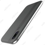 Ebeststar ® housse coque luxe silicone gel motif carbone ligne droite flexible coussin d'air film en ...
