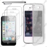 Ebeststar � housse etui coque portefeuille livre silicone gel pour apple iphone 4s, 4, couleur transparent ...