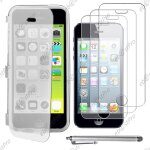 Ebeststar � housse etui coque portefeuille livre silicone gel pour apple iphone 5c, couleur transparent ...