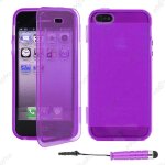 Ebeststar ® housse etui coque portefeuille livre silicone gel pour apple iphone 5s, 5, couleur violet ...