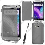 Ebeststar ® housse etui coque portefeuille livre silicone gel pour htc one m8 2014, couleur noir + mini ...