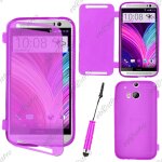 Ebeststar ® housse etui coque portefeuille livre silicone gel pour htc one m8 2014, couleur violet + ...