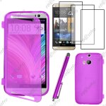 Ebeststar � housse etui coque portefeuille livre silicone gel pour htc one m8 2014, couleur violet + ...