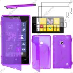 Ebeststar  housse etui coque portefeuille livre silicone gel pour nokia lumia 520, couleur violet + ...