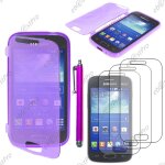 Ebeststar  housse etui coque portefeuille livre silicone gel pour samsung galaxy ace 3 gt - s7270, s7272, ...