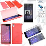 Ebeststar ® housse etui coque portefeuille livre silicone gel pour sony xperia z2 d6502, d6503, d6543, ...