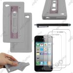 Ebeststar ® housse etui coque silicone gel motif format cassette pour apple iphone 4s, 4, couleur gris ... Ebeststar ® housse etui coque silicone gel motif format cassette pour apple iphone 4s, 4, couleur gris ...