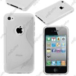 Ebeststar ® housse etui coque silicone gel motif s - line protection souple pour apple iphone 4s, 4, ...