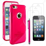 Ebeststar � housse etui coque silicone gel motif s - line protection souple pour apple iphone 5c, couleur ...