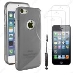 Ebeststar � housse etui coque silicone gel motif s - line protection souple pour apple iphone 5s, 5, ...
