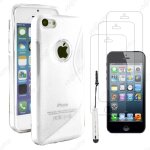 Ebeststar � housse etui coque silicone gel motif s - line protection souple pour apple iphone 5s, 5, ...