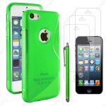 Ebeststar � housse etui coque silicone gel motif s - line protection souple pour apple iphone 5s, 5, ...