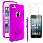 Ebeststar � housse etui coque silicone gel motif s - line protection souple pour apple iphone 5s, 5, ...