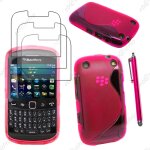 Ebeststar � housse etui coque silicone gel motif s - line protection souple pour blackberry curve 9320, ...