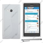 Ebeststar ® housse etui coque silicone gel motif s - line protection souple pour nokia lumia 735 730 ...