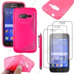 Ebeststar � housse etui coque silicone gel motif s - line protection souple pour samsung galaxy trend ...