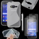 Ebeststar � housse etui coque silicone gel motif s - line protection souple pour samsung galaxy trend ...