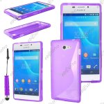 Ebeststar ® housse etui coque silicone gel motif s - line protection souple pour sony xperia m2 d2302 ...