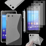 Ebeststar � housse etui coque silicone gel motif s - line protection souple pour sony xperia m5, m5 dual, ...