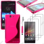 Ebeststar � housse etui coque silicone gel motif s - line protection souple pour sony xperia z c6602, ...
