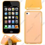 Ebeststar ® housse etui coque souple silicone gel motif cercle pour apple ipod touch 4g, couleur orange ...